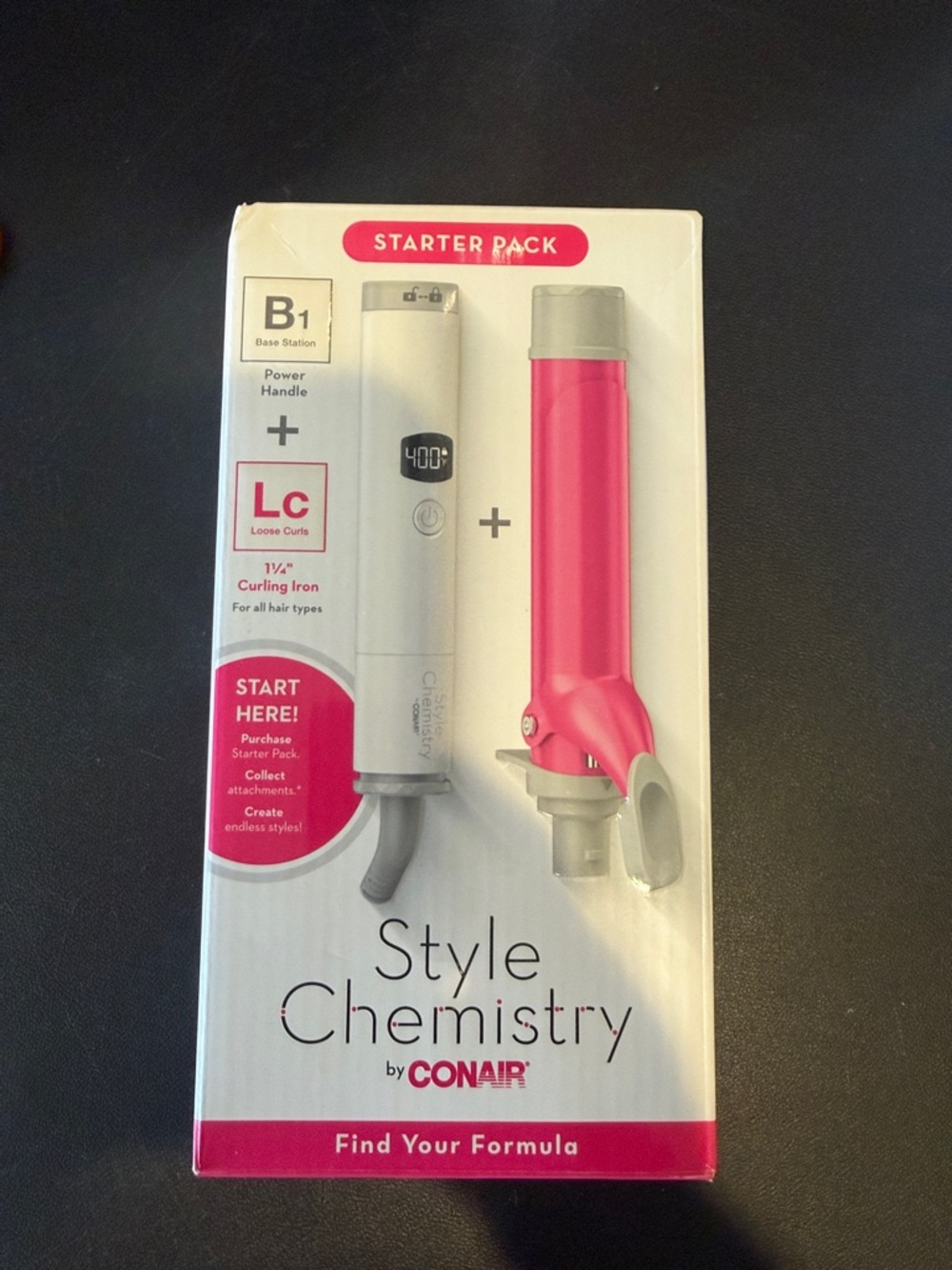 Style Chemistry by Conair Starter Pack - White & Pink Curling Iron